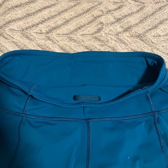 Lululemon Fast Free HR Crop 19”L Reflective Size 6 Blue Lagoon leggings - Picture 8 of 12